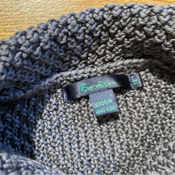 Boden Long Gray Knit Sweater Cardigan Size 12 - Picture 4 of 16